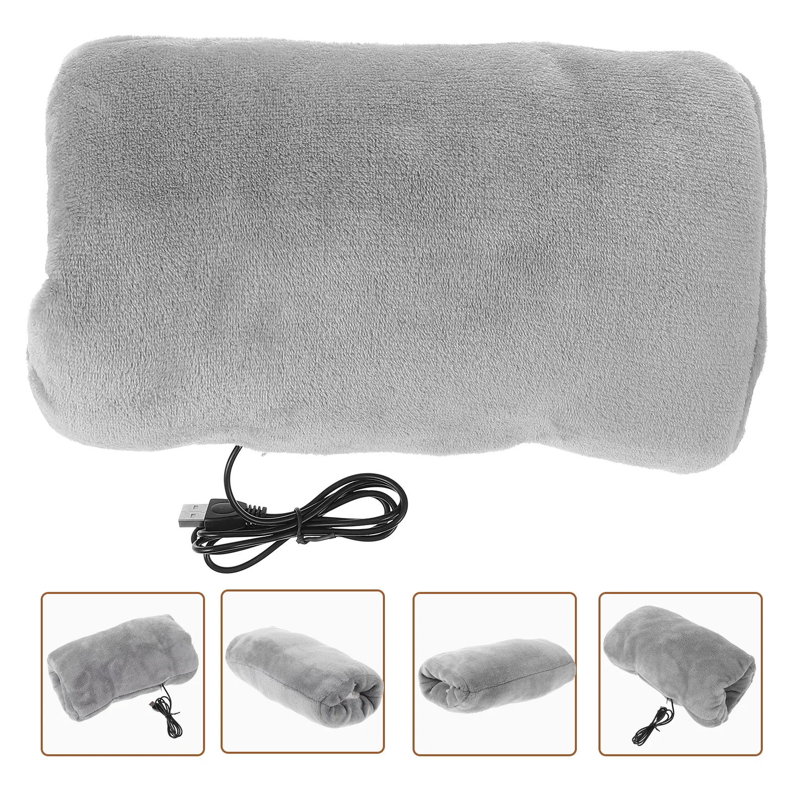 

Hand Warmer Pillow Plug-in Electric The Older USB Charging Warmers Rechargeable Winter Hands Heating Gloves Thick Flannel Girl