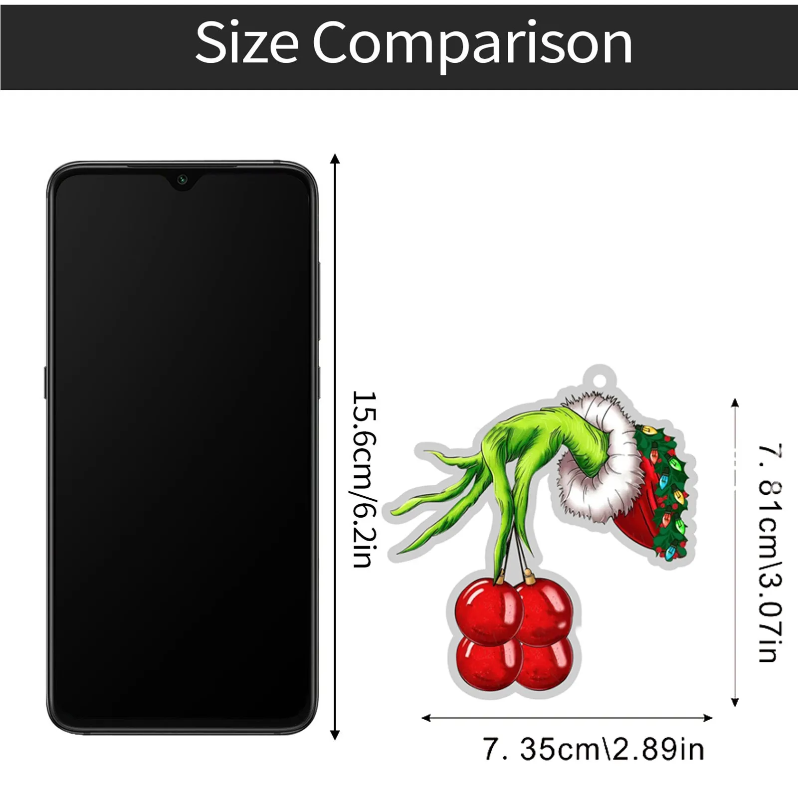 2d акриловая подвеска для рождественской елки ручной работы автомобиля
