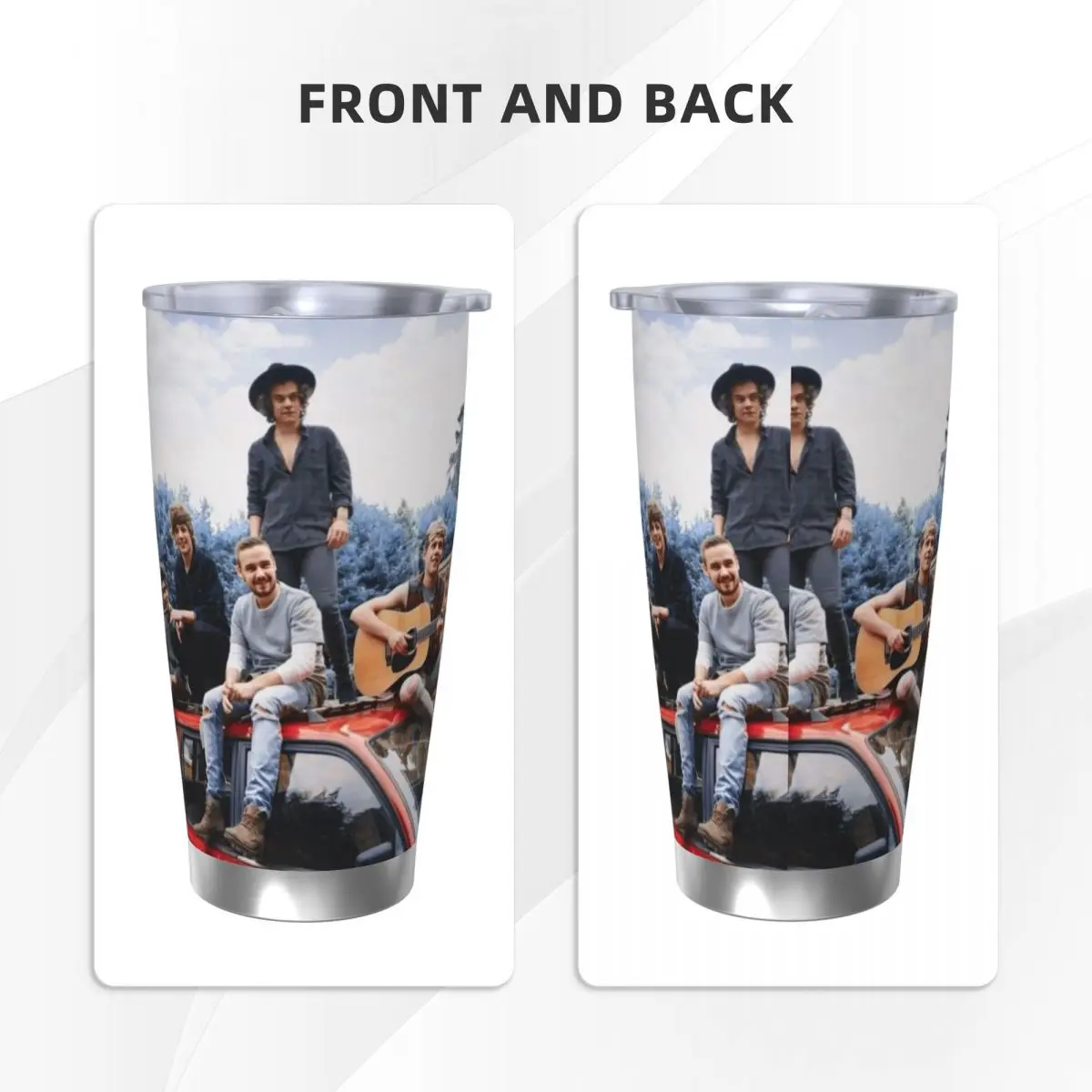 Однонаправленная автомобильная кружка из нержавеющей стали 20 унций соломенная