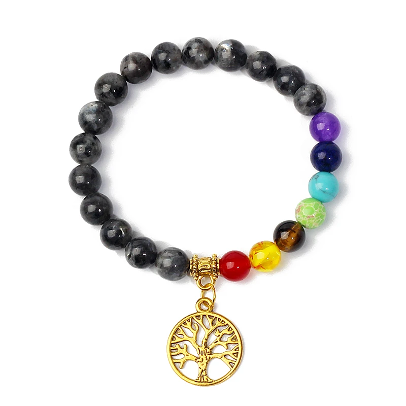 Life Tree 7 Чакр браслеты рейки тигровый глаз исцеление огромная Женская фотография |