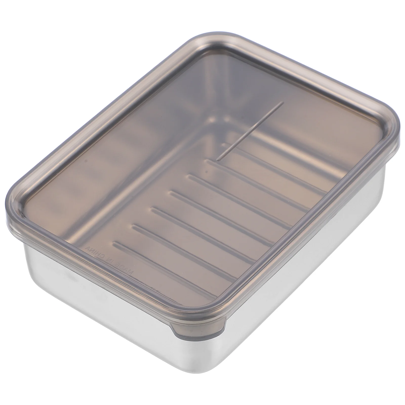 

Stainless Steel Crisper Containers For Fridge Bacon Cheese Pp Refrigerator Cases Butter Dishes Slice Holder Food