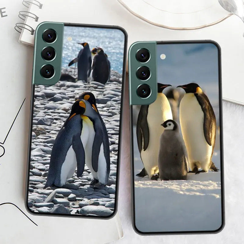 Чехол для телефона Penguins Love at the North Pole Samsung A15 A25 A35 A55 Galaxy A70S A50S A30S A30 A40 A71 A51 A41 A31 A21 A11 A01