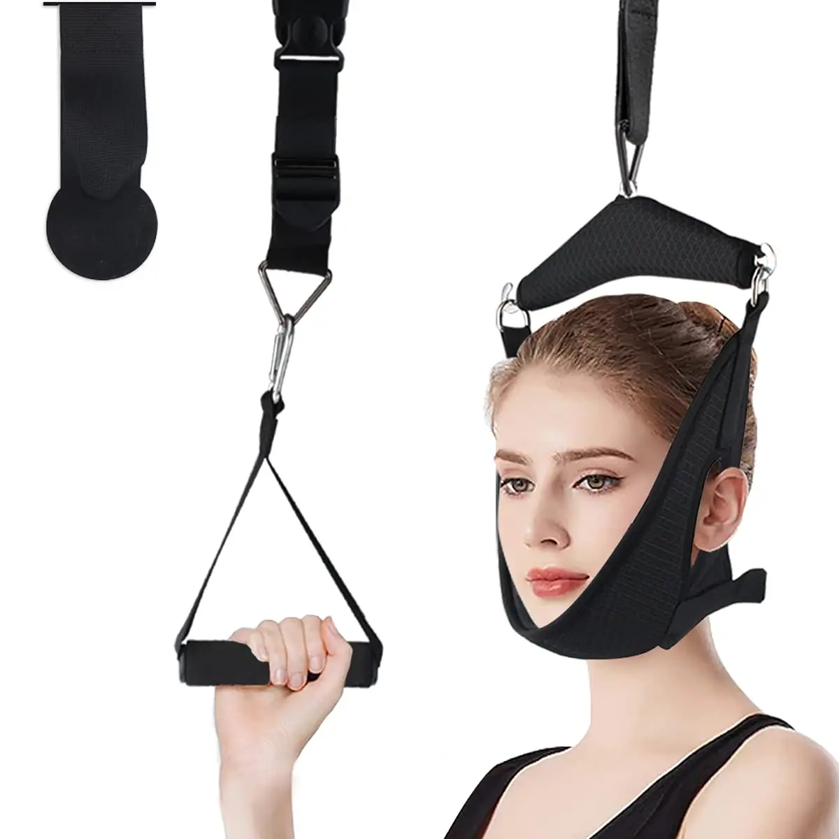 Cervical Neck Traction Device, Portable Neck Decompression Devices Door Traction Stretcher。