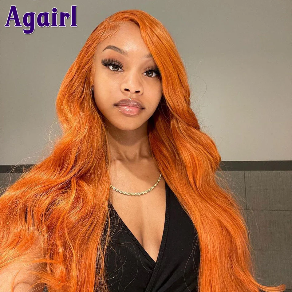 

Парики с апельсиновой кутикулой 5X5, предварительно выщипанные прозрачные на сетке фронтальные парики 13x4 13x6 для чернокожих женщин