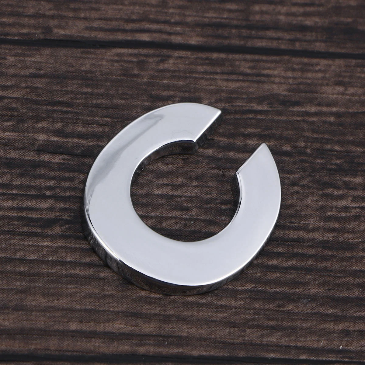 

3D DIY Metallic Alphabet Sticker Car Emblem Letter Silver Badge Decal )