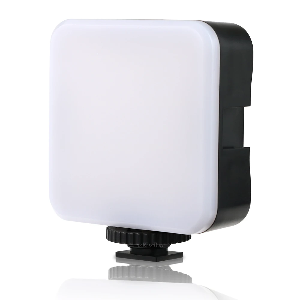 

5600K LED Video Light 800LM For Phone Camera Tripod Fill Lamps With Cold Shoe Mini Panel Lamp Vlog Selfie Photography Lighting