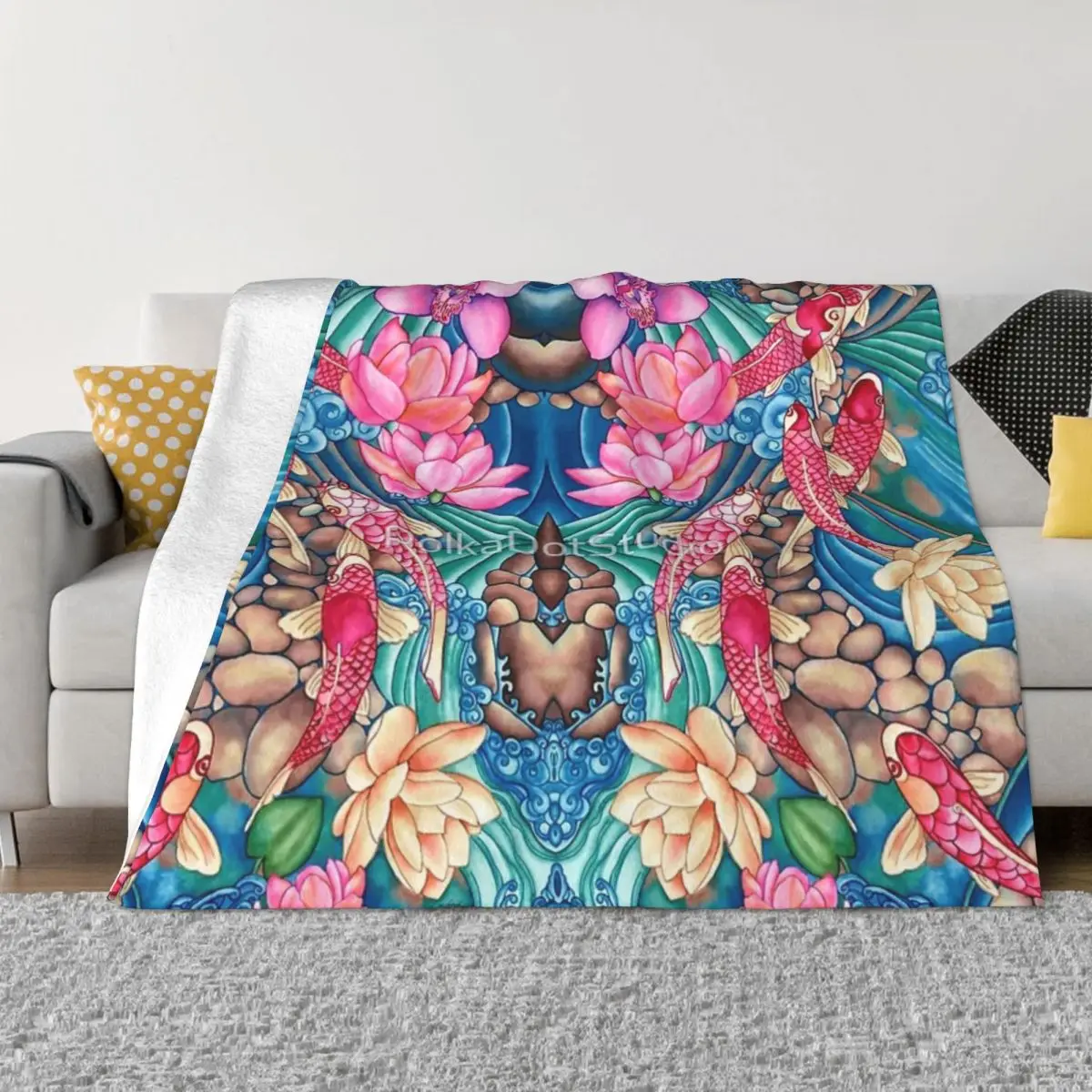 Всесезонное универсальное одеяло Koi Pond офисные подарки на Хэллоуин