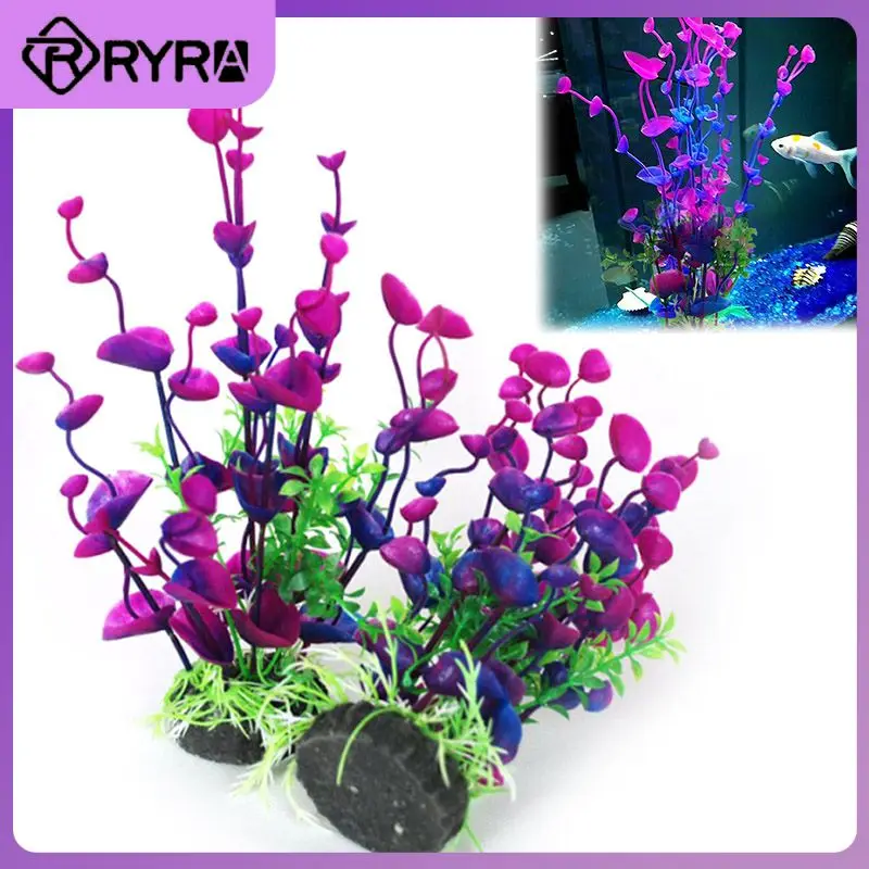 

Simulation Artificial Plants Aquarium Decor Purple Blue Artificial Water Grass Plastic Aquarium Plants Ornament Decor