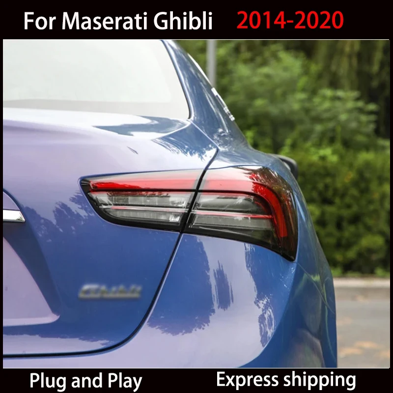 Фото Стайлинг автомобиля для Maserati Ghibli, задний фонарь 2014-2022, обновление, задние задние фонари в сборе, DRL, указатель поворота, автомобильные аксессуары №5