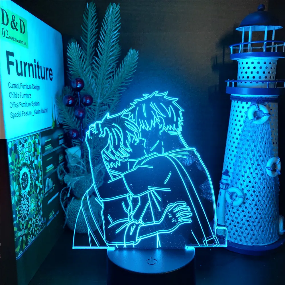 Acrylic 3d Lamp BL Anime Given Mafuyu Ritsuka Led Night Light Anime Illusion Lampara Room Decor Lampe Sunset Lamp Kid Manga Gift images - 6