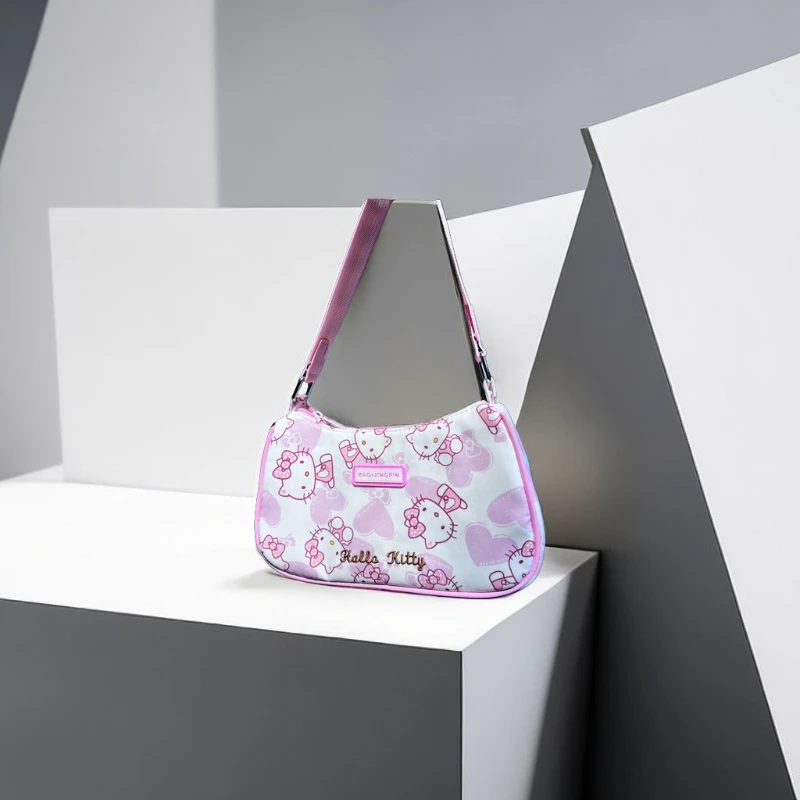 

Kawaii Sanrio Anime Hello Kitty Cute Cartoon Shoulder Bag Sweet Lovely Underarm Bag Handbag Cute Things for Girls