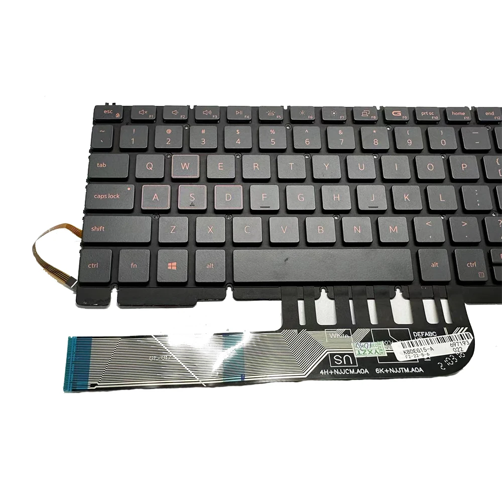 Фото Для DELL G15 5510 5511 5515 5520 0H4XRJ с подсветкой новая клавиатура США для ноутбука №1