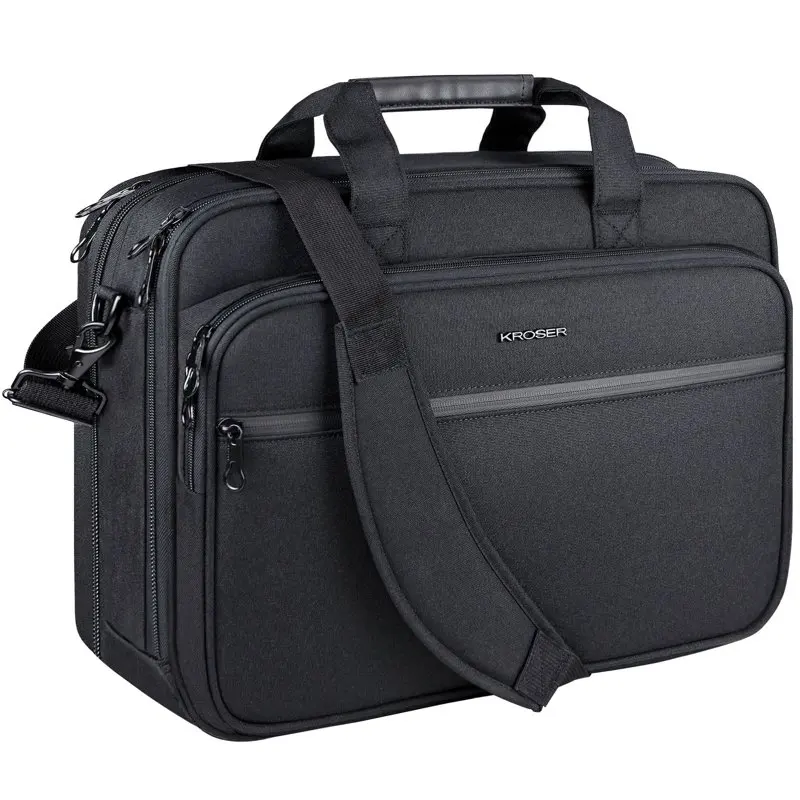 

Sturdy & Expandable 17.3" Laptop Bag Briefcase for Men & Women, Messenger Computer Shoulder Bag Travel/Business/School