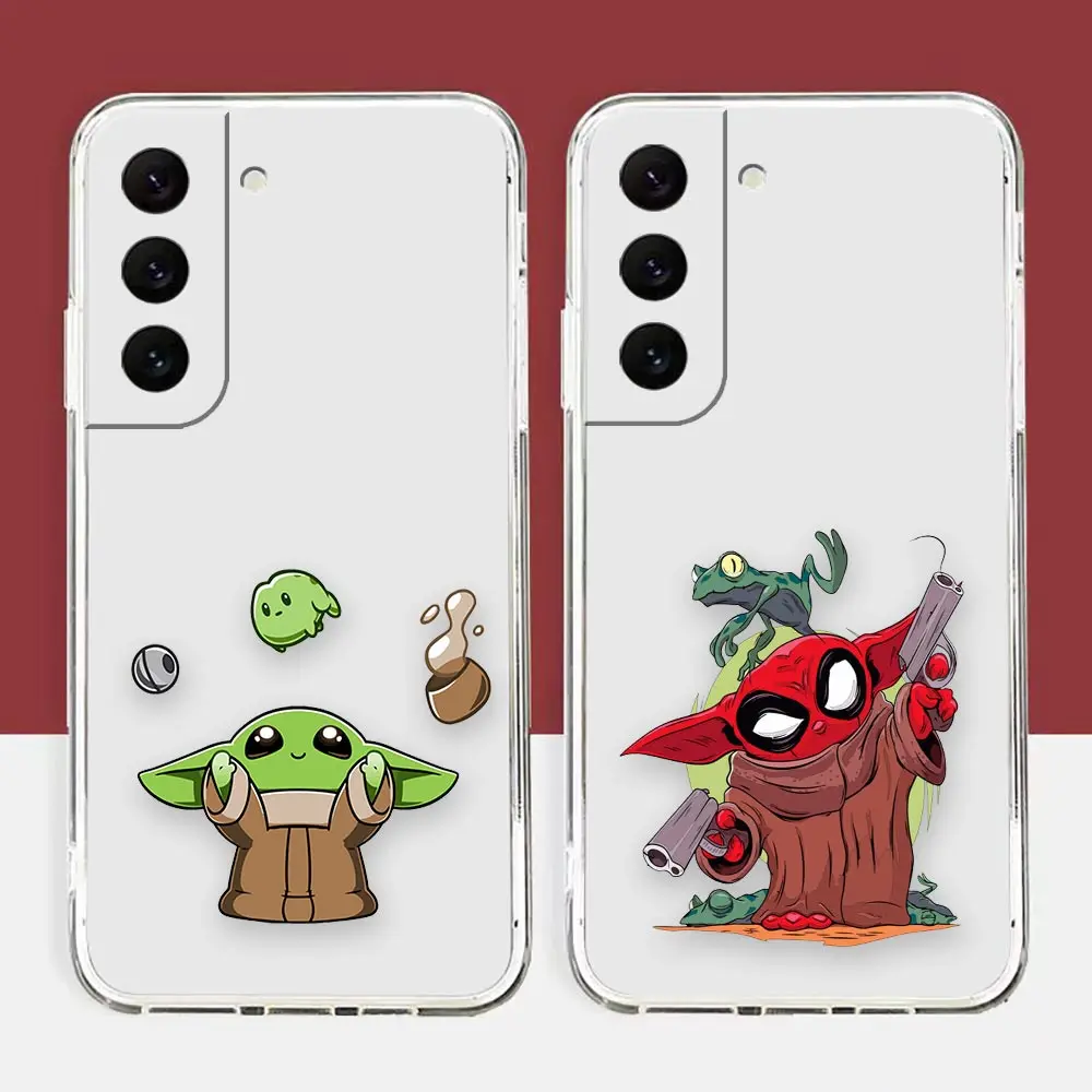 

Clear Phone Case For Samsung Galaxy S22 S21 S20 FE S10 NOTE 10 A12 A11 A10 J7 J6 PLUS ULTRA 5G Case Funda Shell Cute Baby Y-Yoda