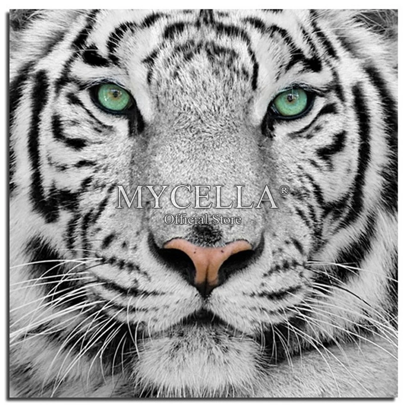 

Animals Diamond Mosaic 5D Diy Diamond Painting Tiger Wall Sticker Diamond Embroidery Needlework Full Round Rhinestone Home Decor