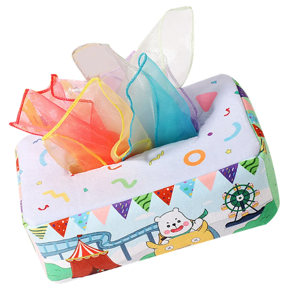 

1 Set Tissue Sensory Box Toy Montessori Toy Cartoon Tissue Box Toy for Baby
