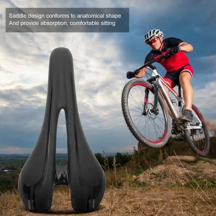 

PU Leather Hollow Carbon Fiber Saddle Excellent Carbon Fiber Bicycle Saddle Super Light Leather Cushions For Road Mountain Bike
