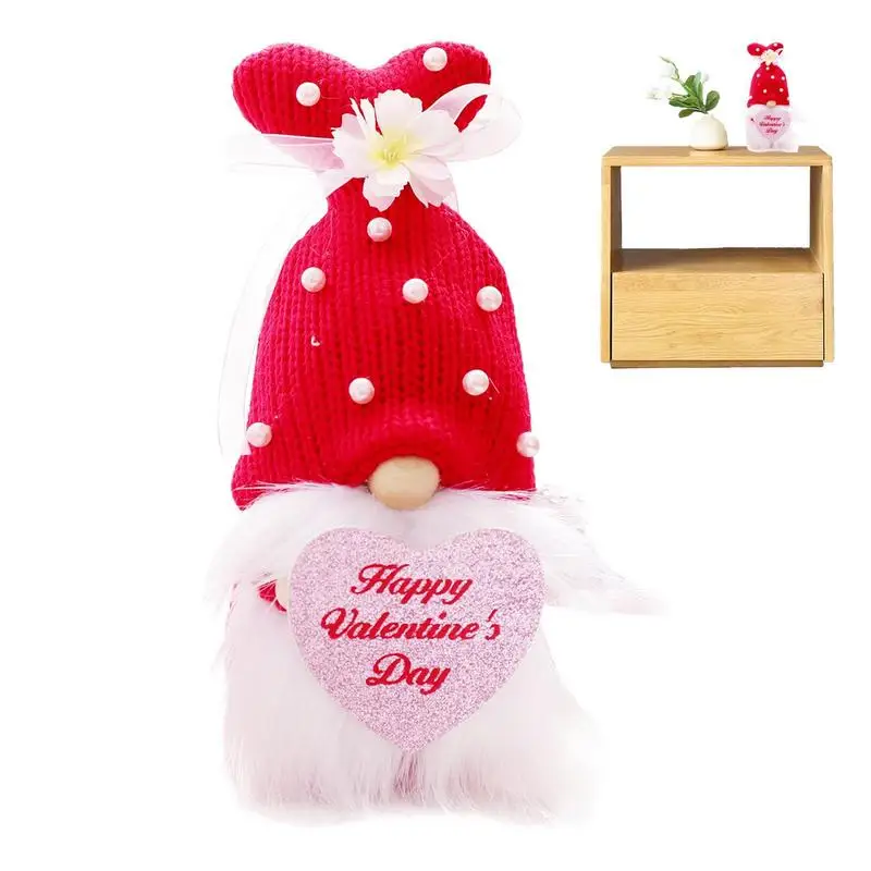 

Valentine's Day Gnomes Swedish Gnomes Plush Elf Scandinavian Tomte Valentine Gnomes Plush Decorations For Holiday Home Decor