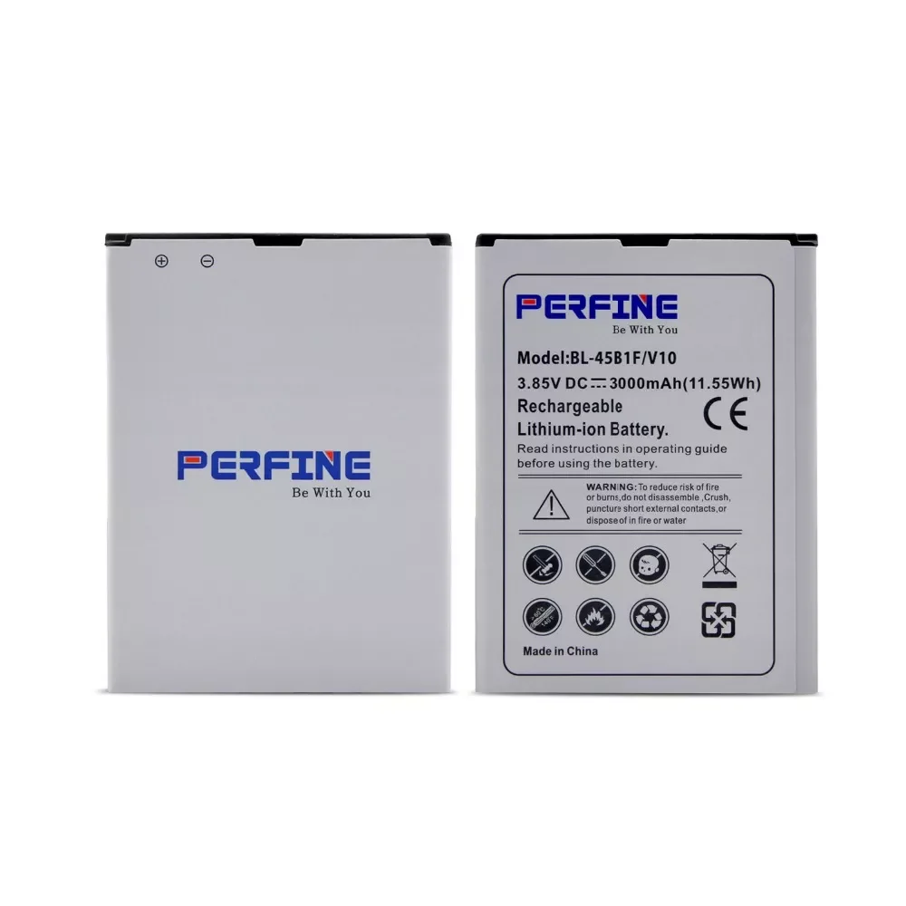 

NEW2023 Perfine V10 Battery BL-45B1F 3000mAh For LG V10 VS990 F600 H916 Mobile Phone Replacement Battery