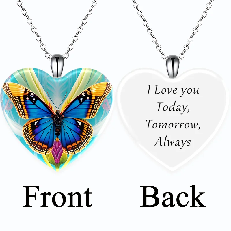 

Fashion Jewelry Love Crystal Pendant Necklace Dream Butterfly English 69/256