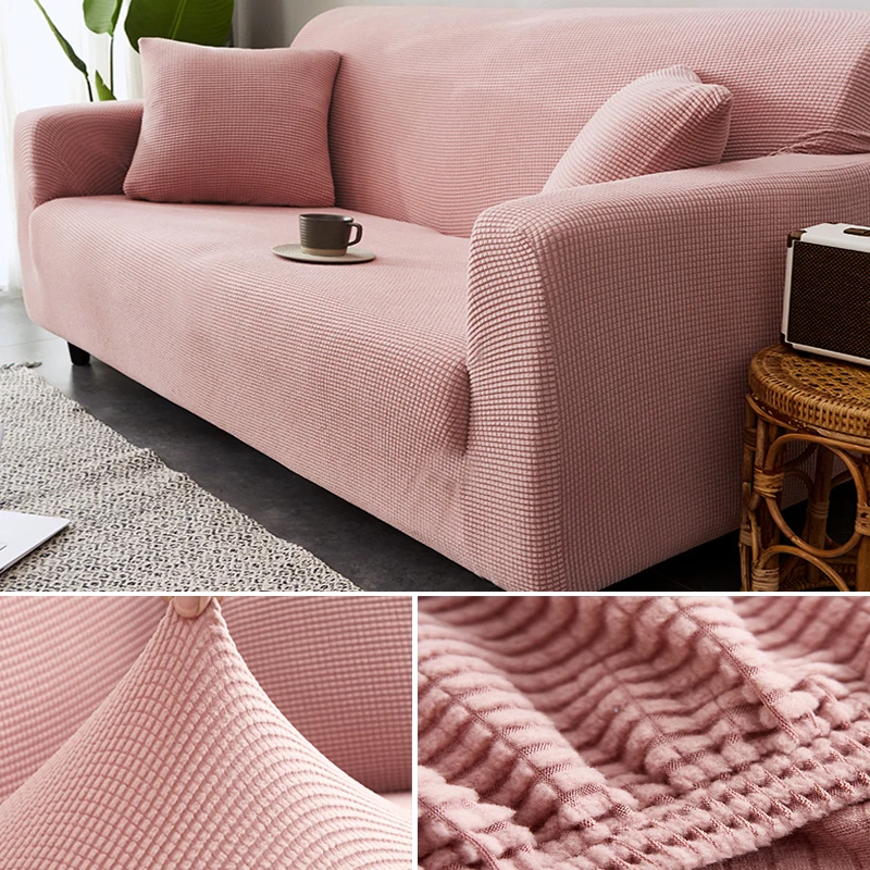 

Elastic Polar Fleece Sofa Cover for Living Room 1/2/3/4 Seater Thick Sofa Slipcovers L-Shaped Corner Sofa Armchair Couch Covers