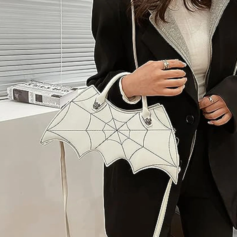 

Bat Handbag For Women Crossbody Satchels Fashion Creative Spoof Fun Halloween Personality Girl Trend Pu Leather Messenger Bag
