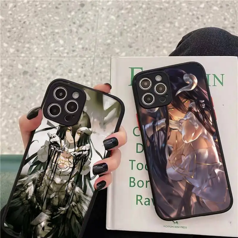 

Albedo Overlord anime Phone Case matte transparent For iphone 7 8 11 12 13 plus mini x xs xr pro max cover