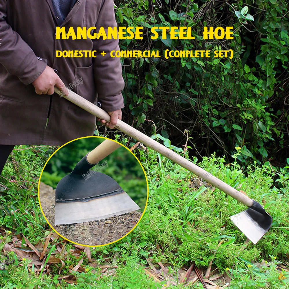 

Manganese Steel Garden Hoe Handheld Labor-saving Weeding& Loosening Soil Artifact Harrow digging weeding hoe Gardening Farm Tool