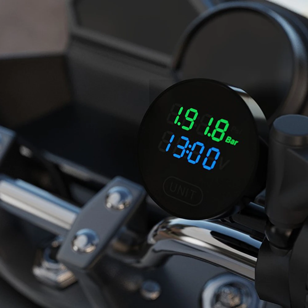 

12V External Sensors Accessories Tire Pressure Monitoring System Part CNC T6063 Aluminum DC 12V High Precision LCD Screen Time