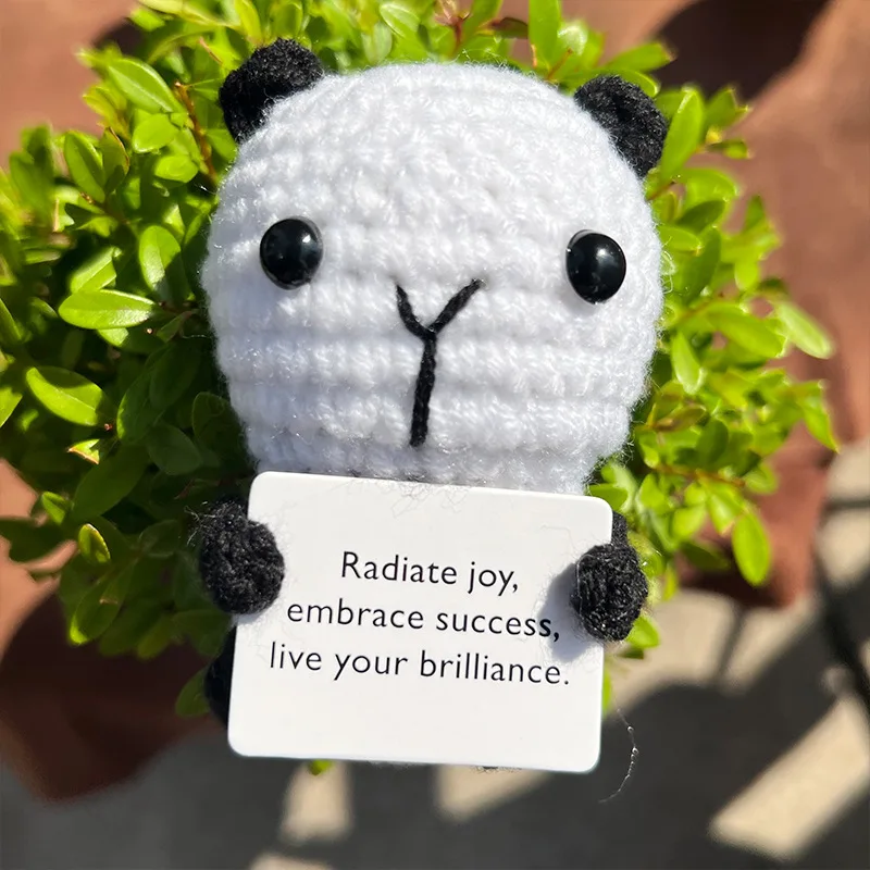 Новая плюшевая шерстяная мини-панда с карманом для объятий позитивная энергия