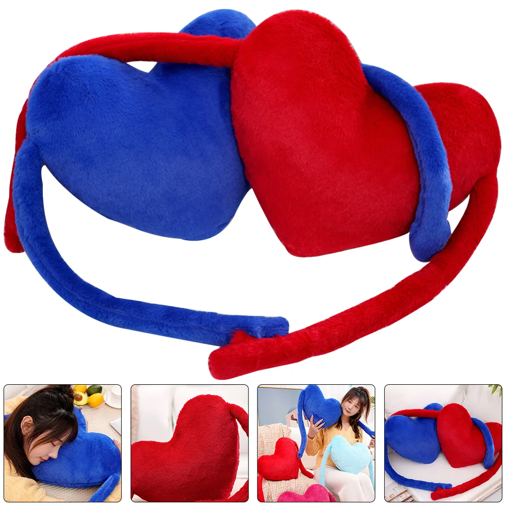 

Heart Pillow Throw Pillows Plushbed Cushion Cute Couch White Shaped Valentine Chair Red Decoration Soft Cushions Fluffy Day Kids