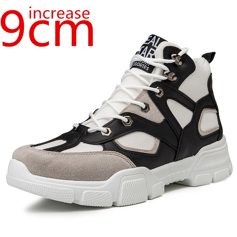 

Elevator Martin Shoes Male England Sneakers Leisure Thick Sole Increase Rise 9cm Sports Martin Boots European Tooling Shoe Men's