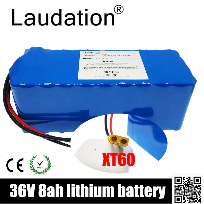 

Laudation 36V 8ah Electric Bicycle Lithium Battery 36V 8ah 18650 Battery Pack Motorcycle Electric Car Bicycle Scooter With BMS