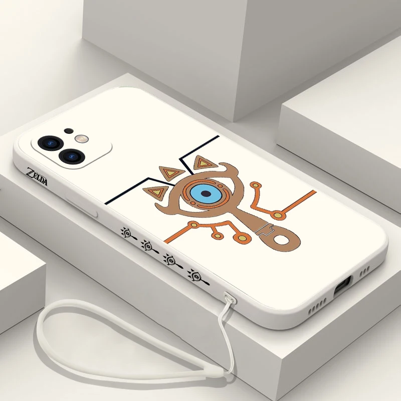 Game The Legend of Zeldas Phone Case For iPhone 14 13 12 11 Pro Max Mini X XR XS MAX SE20 8 7 Plus Silicone Case with Hand Strap