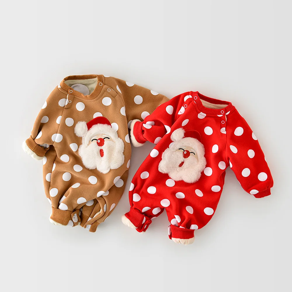 

RiniKinda Baby Romper Cotton Newborn Boy Girl Jumpsuit Outfit Long Sleeve Christmas Toddler Infant Winter Clothing Onesies