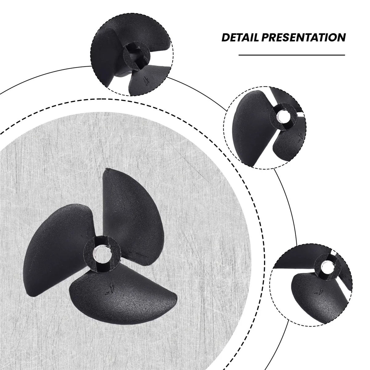 P40D47 Трехлопастное радиоуправляемое лодка с пропеллером для бесщеточного