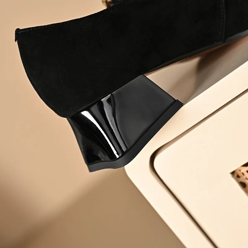 Туфли женские из натуральной кожи на каблуке Размеры 33-40