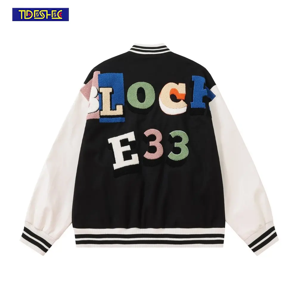 

Мужская куртка-бомбер в стиле хип-хоп, с вышивкой