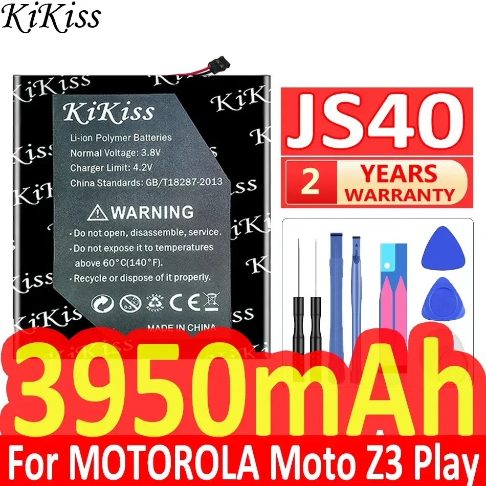 Аккумулятор KiKiss для MOTOROLA 3950 мАч JS40 JS 40 Moto Z3 Play Z3Play XT1929-1 XT1929-4 XT1929-5 XT1929-6 XT1929-8
