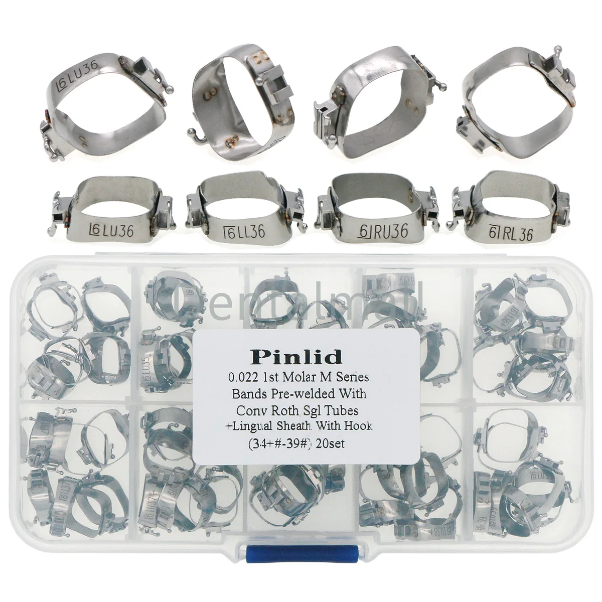 

Dental Orthodontic Bands Conv Roth 022 1st Molar Tube Lingual Sheath Hook 80Pcs