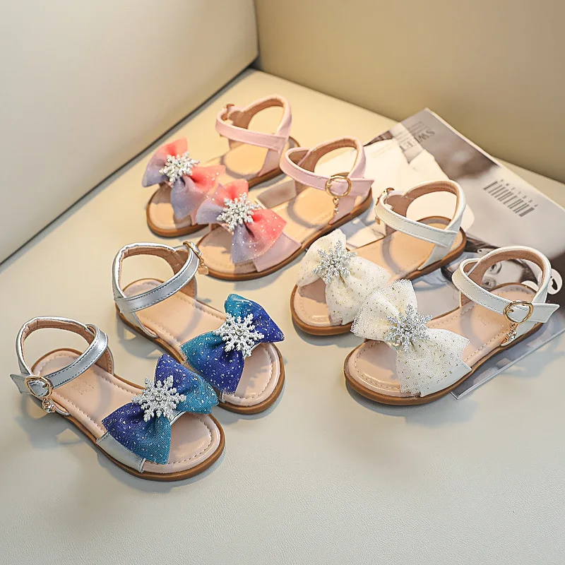 Girls' Sandals Fashion Girls' Princess Shoes Children's Soft Soled Children's Baby Shoes Personalized Lightweight Wear-resistant