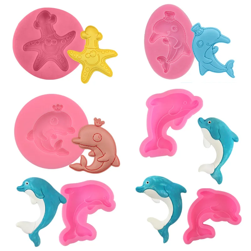 

Multi-Shaped Dolphin Silicone Mould Dolphin Fudge Chocolate Mousse Cake Baking Mould DIY Cupcake Candy Polymer Clay Resin Mold