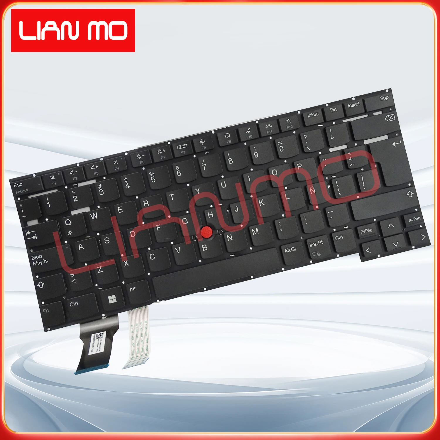 Клавиатура для ноутбука Lenovo Thinkpad T14s Gen2 P1 Gen4 X1 Extreme Hermit 4-го поколения 2021 года, раскладка для Латинской Америки (испанский), без подсветки. (art.: 3920dd1735c08) - 3920dd1735c08