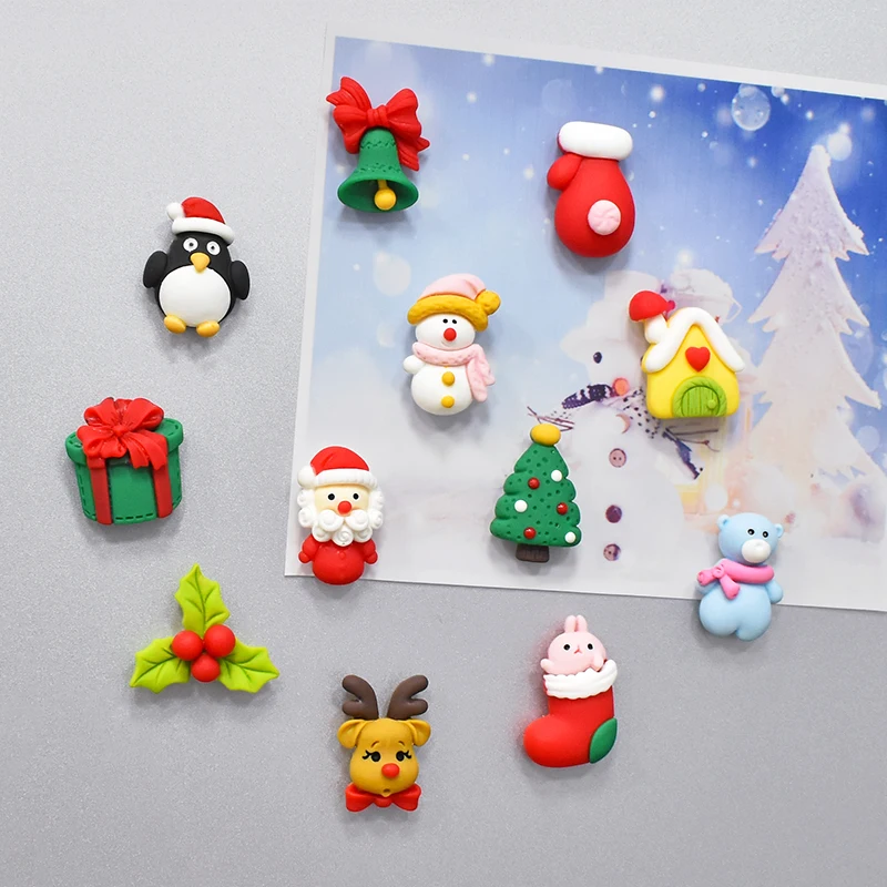 

12pcs Cartoon Creative Christmas Gifts Santa Claus Refrigerator Magnets Magnetic Clasp Personality Magnet Magnet Home Decore