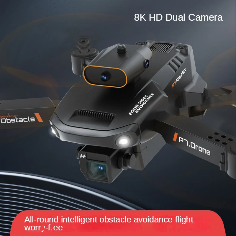 

Новинка Дрон 4K двойная камера HD P7 WIFI FPV обход препятствий Дрон оптический поток Me четырехосевой самолет Радиоуправляемый вертолет с камерой