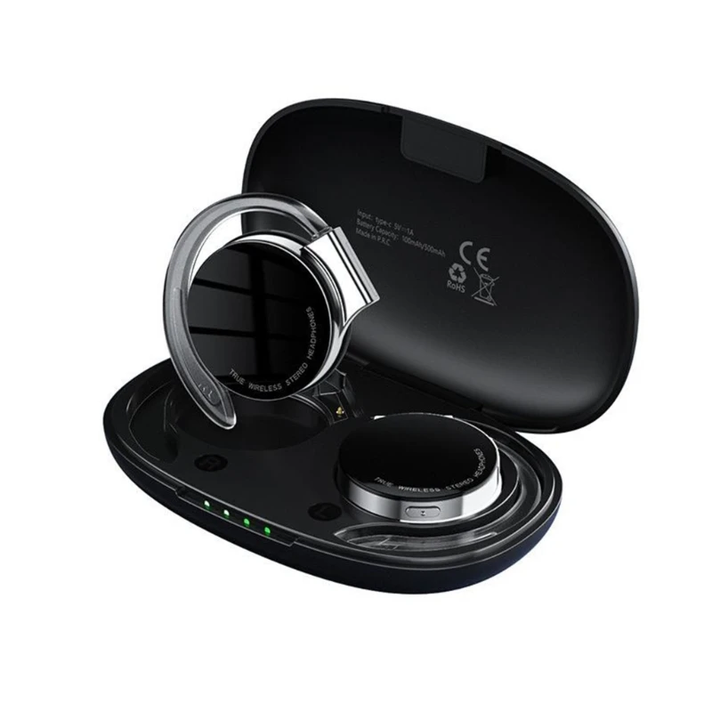 

Беспроводная гарнитура F2, Bluetooth-совместимые наушники с шумоподавлением, стерео, с ночным подсветкой, наушники с ушным крючком DXAC