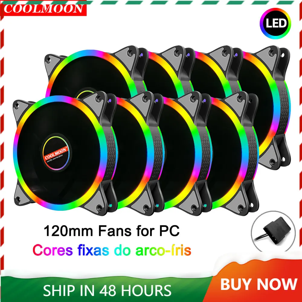 

Охлаждающий вентилятор Coolmoon 120 мм, бесшумный, для компьютера