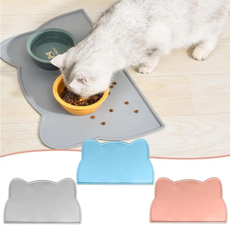 

Cat Food Mat Silicone Waterproof Dog Food Mat Mat For Prevent Food And Water Overflow Pet Food Tray For Dogs Cats
