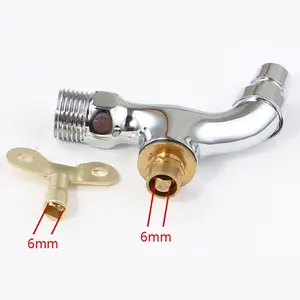 Водопроводный кран для стиральной машины, 6 мм