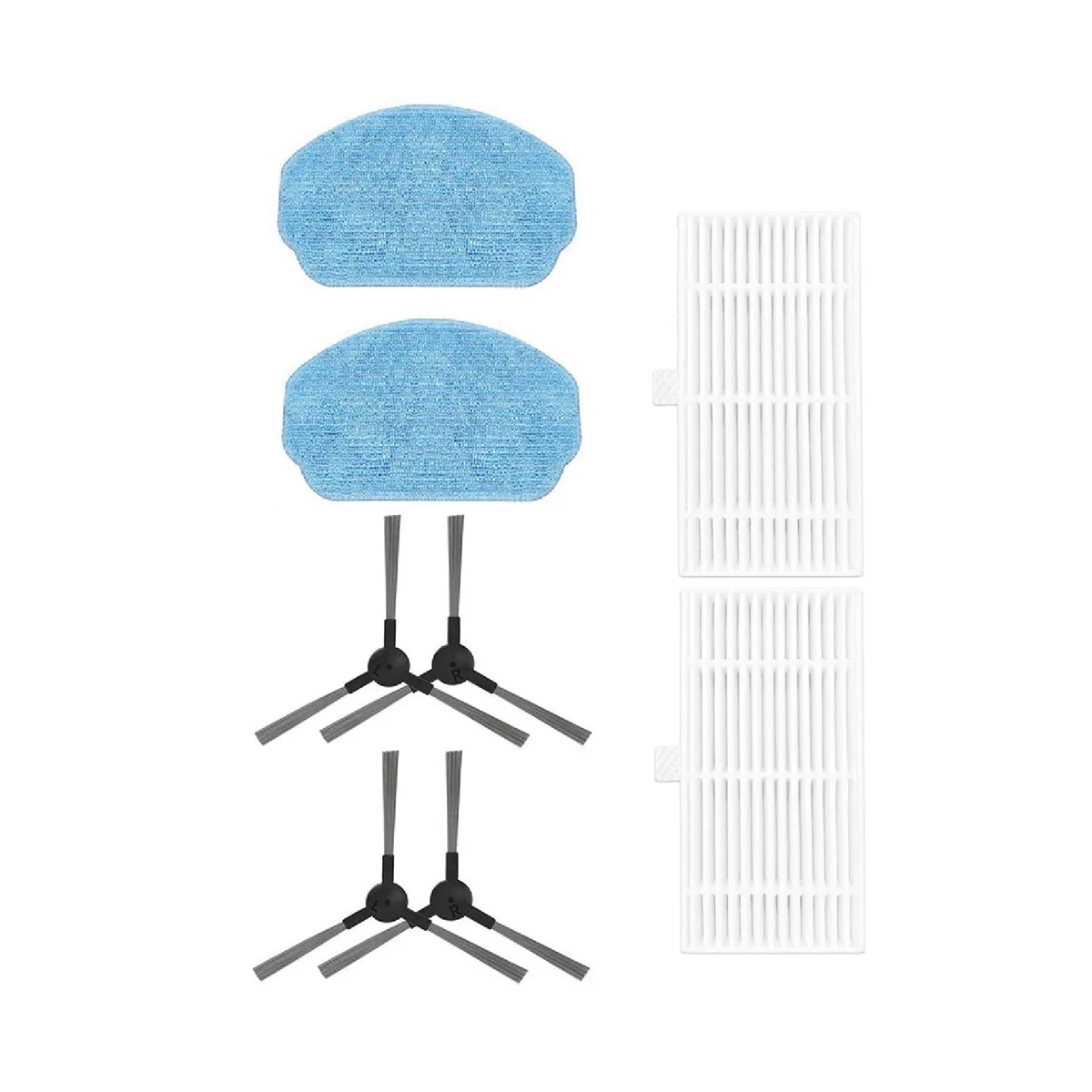 

Side Brush Filter Mop Pads Set Replacement Parts for BR150/BR151 Robot Vacuum Cleaner Accessories